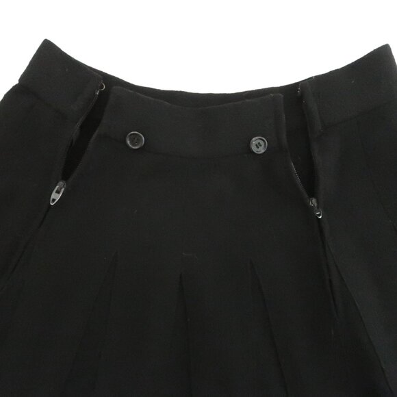 vtg 60s NORMAN NORELL gored panel flared midi skirt XXS wool crepe - Picture 5 of 8